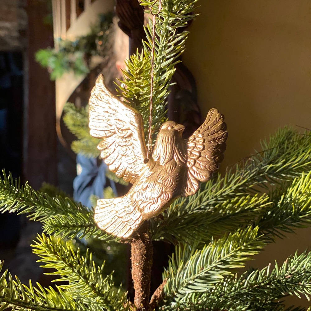 Vintage Gold Dove Ornament
